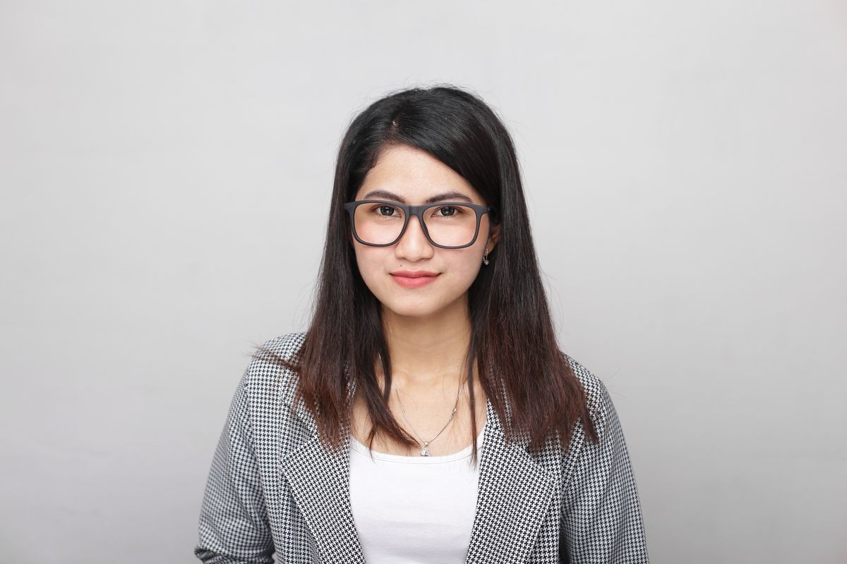 beauty business woman. Successful business woman looking confident and smiling.